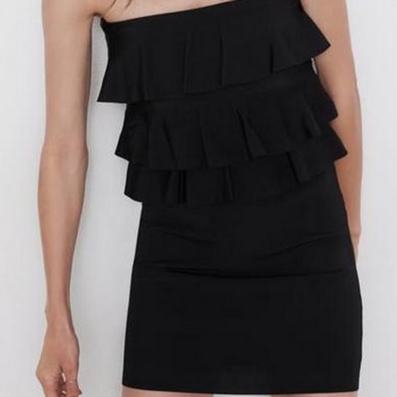 Zara Mini Ruffle Dress - Picture 2 of 11